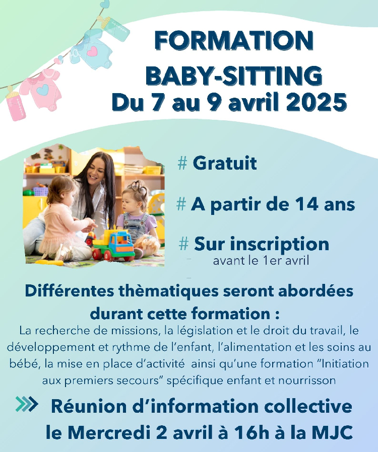 Formation Baby-Sitting / MJC Morlaix