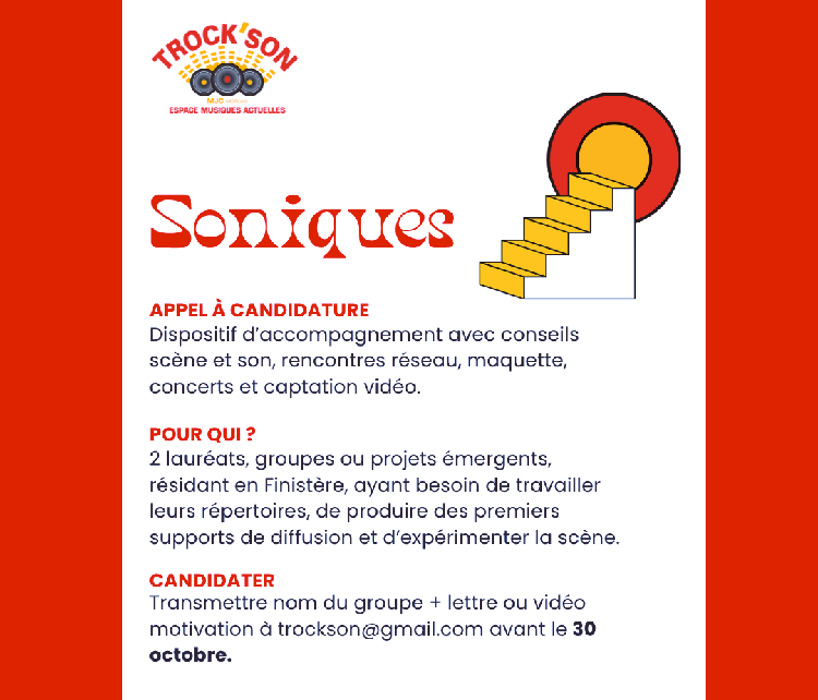 SONIQUES - Dispositif d’accompagnement MJC / Trock’Son pour groupes émergents SONIQUES - Dispositif d’accompagnement MJC / Trock’Son pour groupes émergents