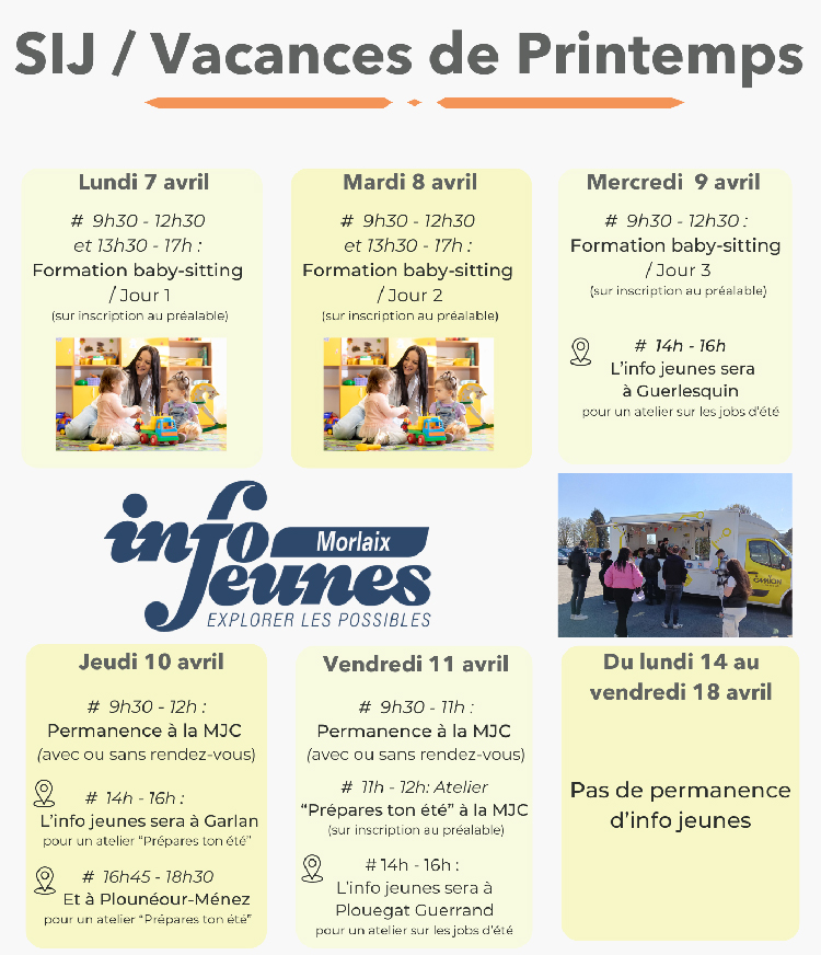 Vacances de Printemps - SIJ (Info jeunes Morlaix)